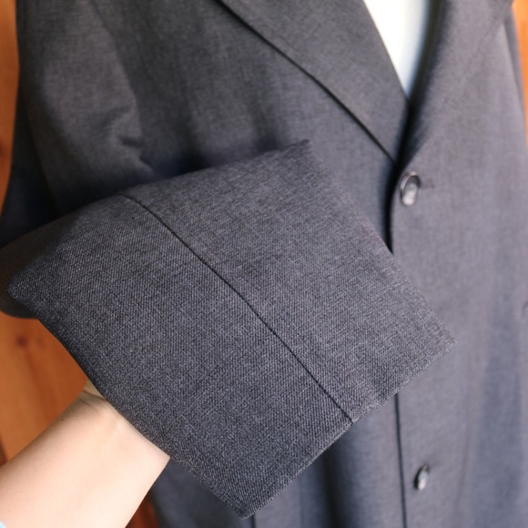 Vintage London Fog Maincoats Charcoal Grey Men's Coat With Removable Liner - Picture 6 of 16